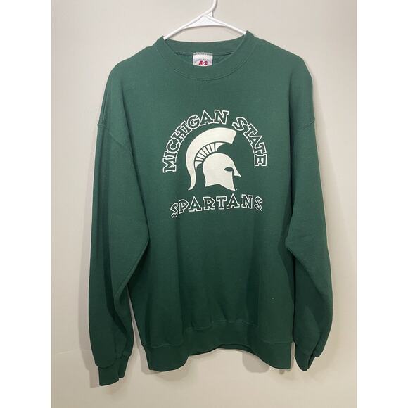 Vintage 90’s Apparel Sales Co Michigan State Spartans Crewneck Sweatshirt Size L - Picture 1 of 9